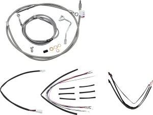 Kit completo de cables y latiguillos de freno de manillar trenzados en acero inoxidable <span style="color: red;font-size: 0,5em">- ALMACEN USA-</span>