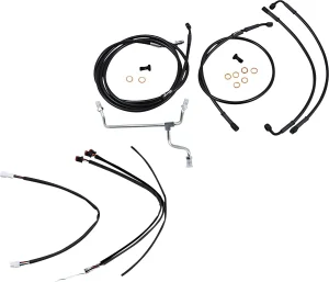 Kit Completo de Cables/Líneas de Manillar de Vinilo Negro para Ape Hangers <span style="color: red;font-size: 0,5em">- ALMACEN USA-</span>