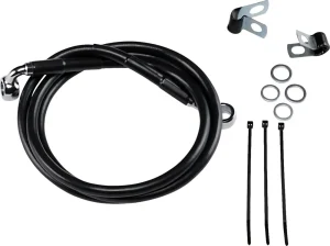 Kit de latiguillo de freno de vinilo negro de longitud extendida <span style="color: red;font-size: 0,5em">- ALMACEN USA-</span>